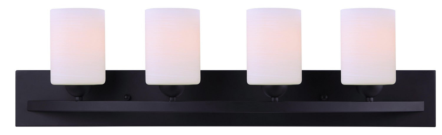 Canarm IVL370A04BK Four Light Vanity, Black