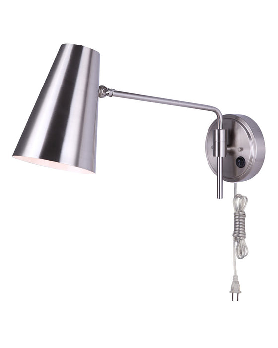 Canarm IWF1056A01BN One Light Wall Sconce, Brushed Nickel