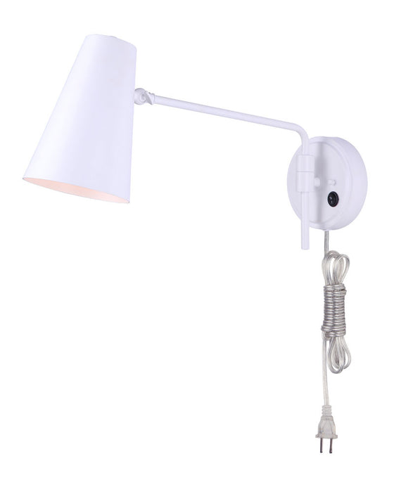 Canarm IWF1056A01WH One Light Wall Sconce, White