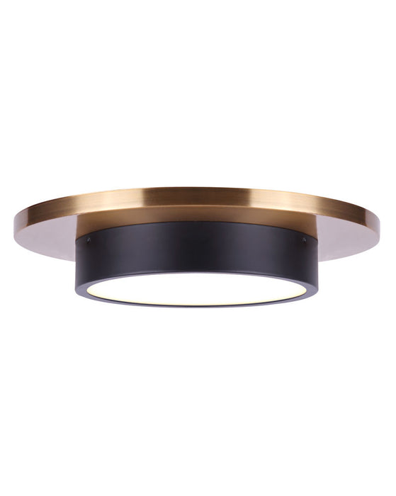 Canarm LFM212B12BKG LED Flush Mount, Matte Black And Gold