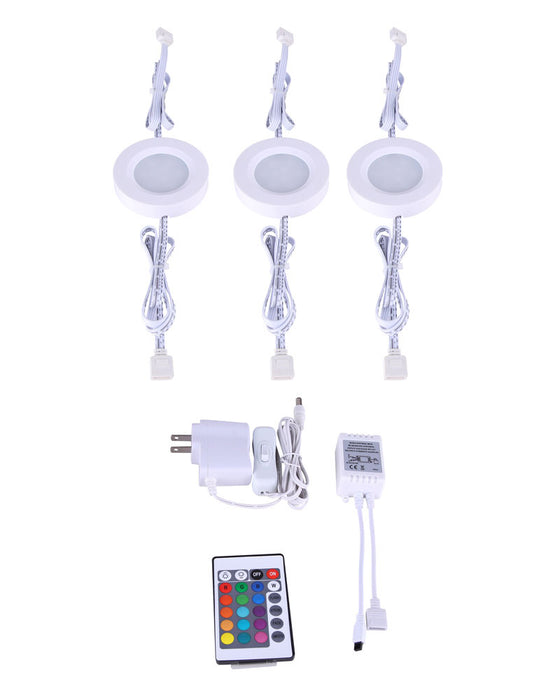Canarm LUL-14-3-RGB-WH LED Puck Kit, White