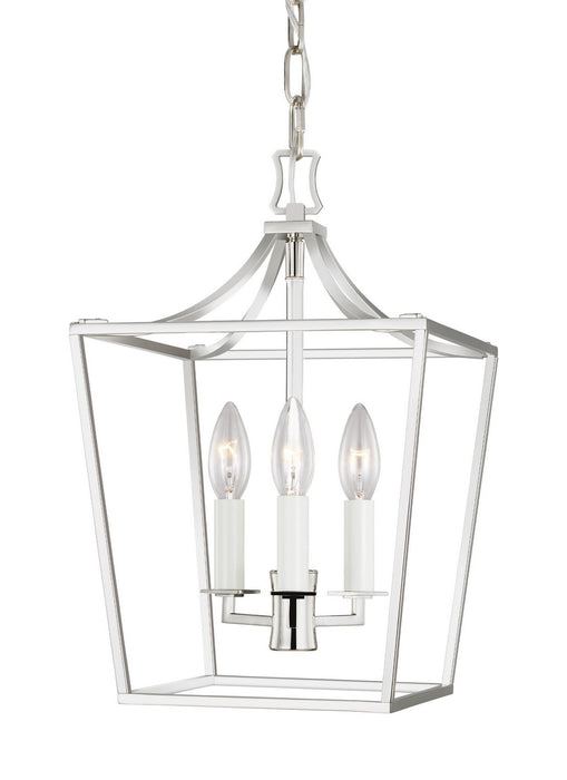 Visual Comfort Studio CC1433PN Three Light Mini Lantern, Polished Nickel