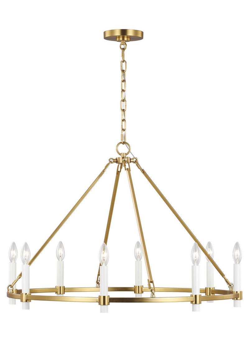Visual Comfort Studio CC1458BBS Eight Light Chandelier, Burnished Brass