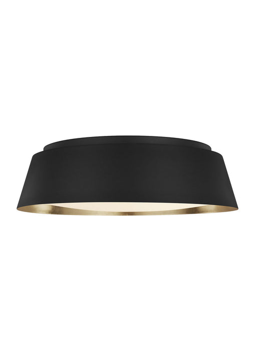 Visual Comfort Studio EF1005MBK Four Light Flush Mount, Midnight Black
