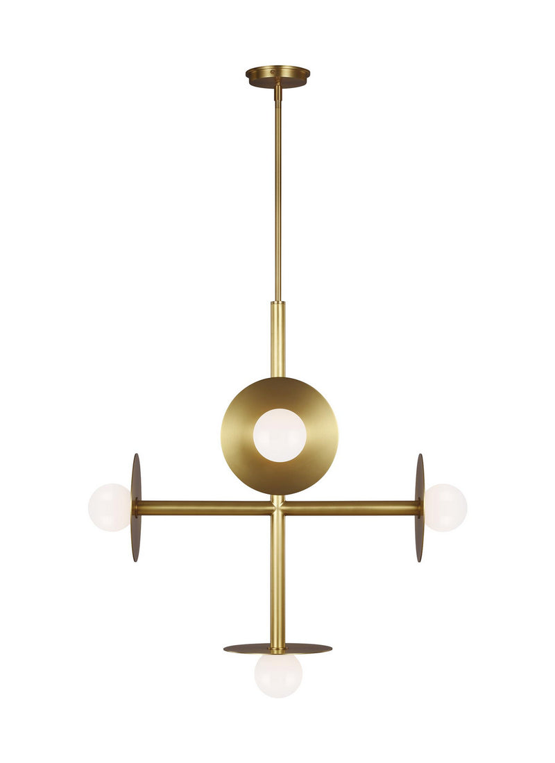Visual Comfort Studio KC1035BBS Five Light Chandelier, Burnished Brass