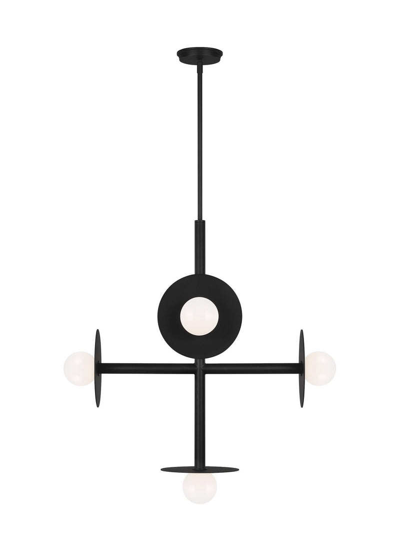Visual Comfort Studio KC1035MBK Five Light Chandelier, Midnight Black