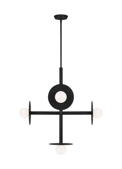 Visual Comfort Studio KC1035MBK Five Light Chandelier, Midnight Black