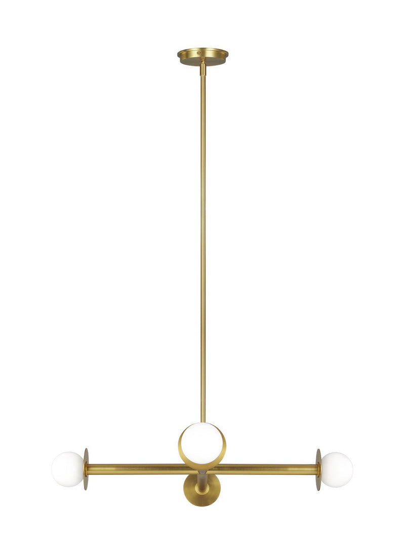 Visual Comfort Studio KC1064BBS Four Light Chandelier, Burnished Brass