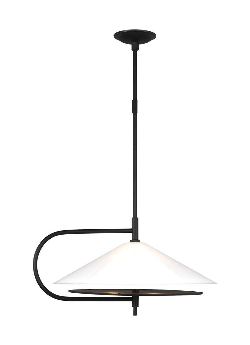 Visual Comfort Studio KP1071MBK Two Light Pendant, Midnight Black