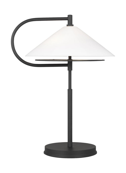 Visual Comfort Studio KT1262MBK1 Two Light Table Lamp, Midnight Black