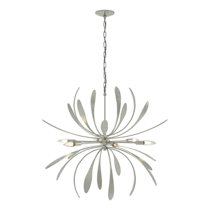 Hubbardton Forge 104350-SKT-85 Six Light Chandelier, Sterling