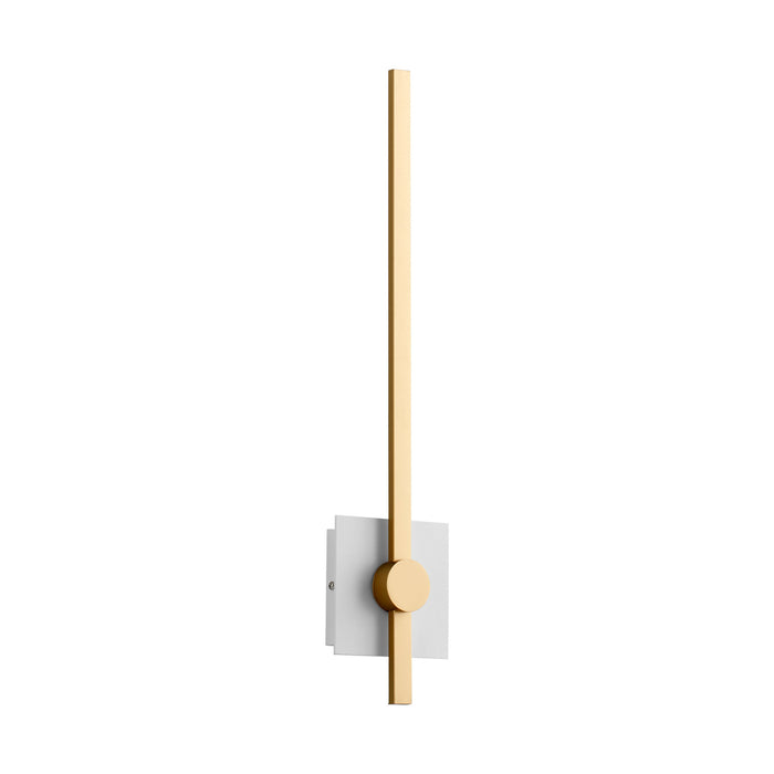 Oxygen 3-50-650 LED Wall Sconce, White W/ Industrial Brass