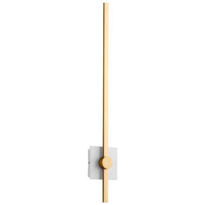 Oxygen 3-51-650 LED Wall Sconce, White W/ Industrial Brass
