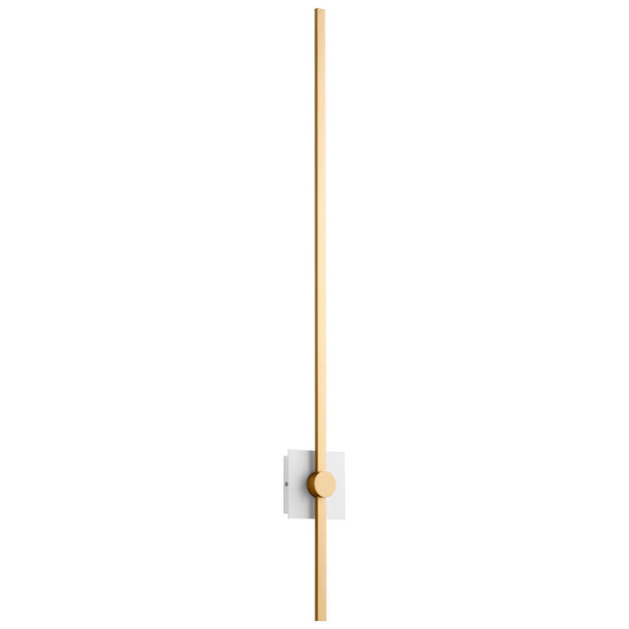 Oxygen 3-52-650 LED Wall Sconce, White W/ Industrial Brass