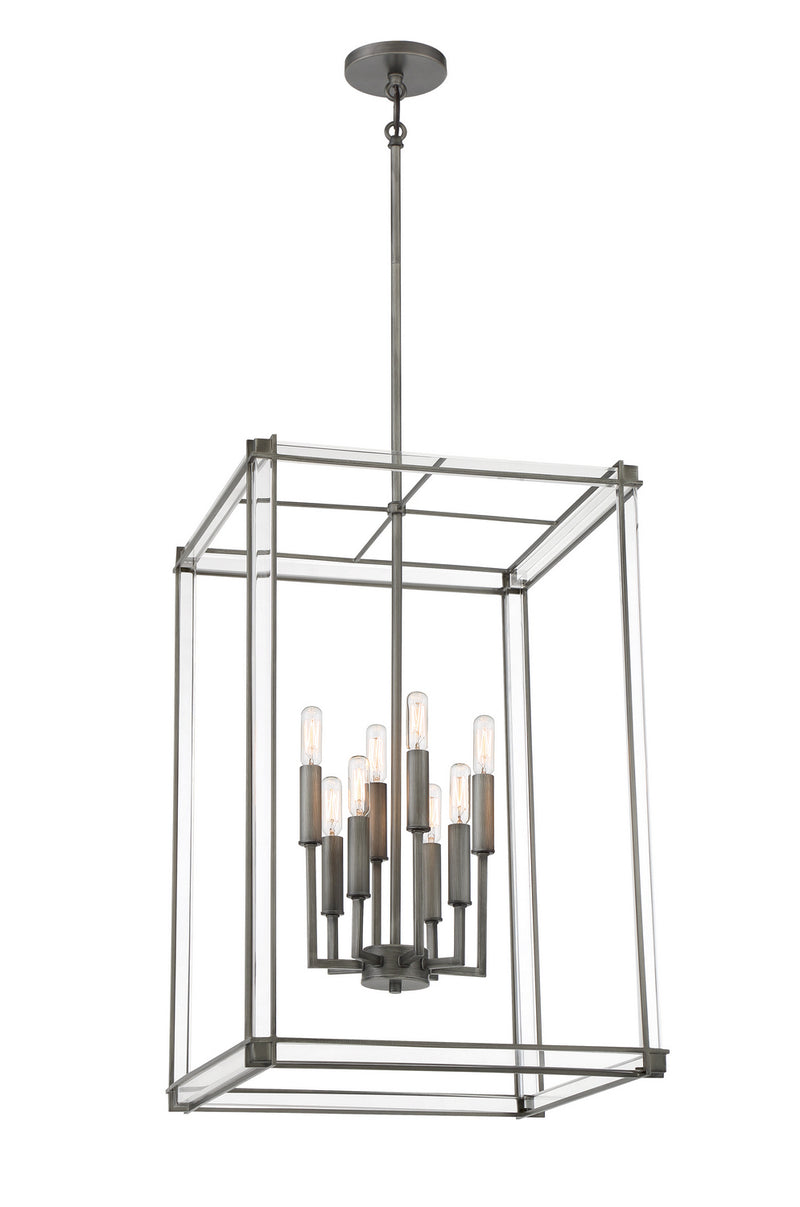 Minka-Lavery 3857-756 Eight Light Pendant, Antique Nickel (Painted)