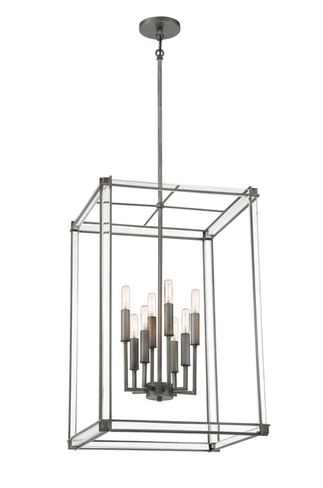 Minka-Lavery 3857-756 Eight Light Pendant, Antique Nickel (Painted)