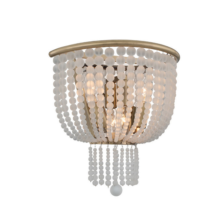 Kalco 511821BCG Three Light Wall Sconce, Brushed Champagne Gold