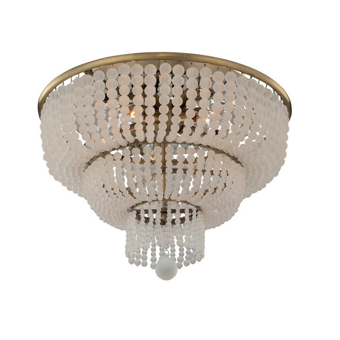 Kalco 511841BCG Five Light Flush Mount, Brushed Champagne Gold