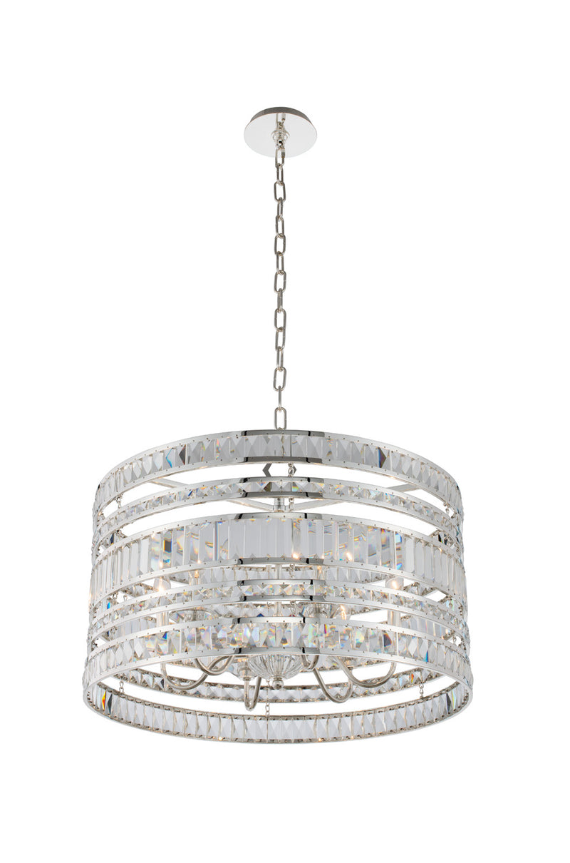 Allegri 037055-014-FR001 Six Light Pendant, Polished Silver