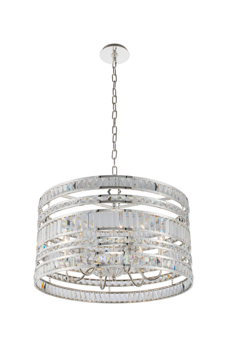Allegri 037055-014-FR001 Six Light Pendant, Polished Silver