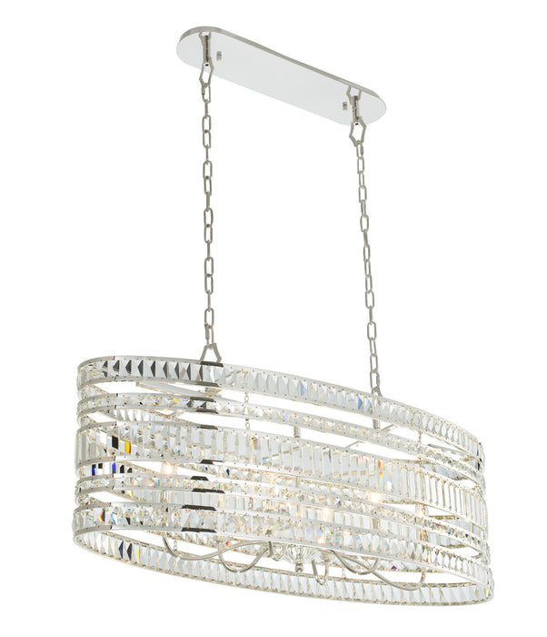 Allegri 037061-014-FR001 Six Light Island Pendant, Polished Silver