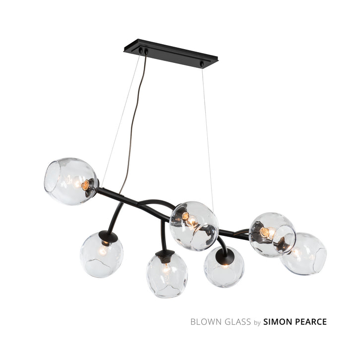 Hubbardton Forge 138573-SKT-STND-10-ZM0588 Seven Light Pendant, Black