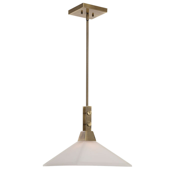 Uttermost 21547 One Light Pendant, Aged Brass