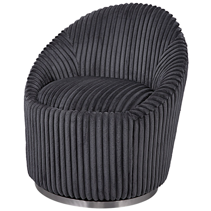 Uttermost 23599 Chair, Gunmetal
