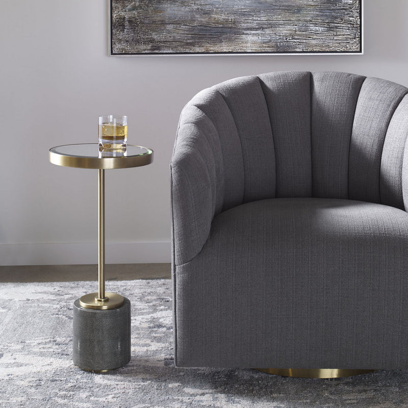 Uttermost 24998 Accent Table, Brushed Brass