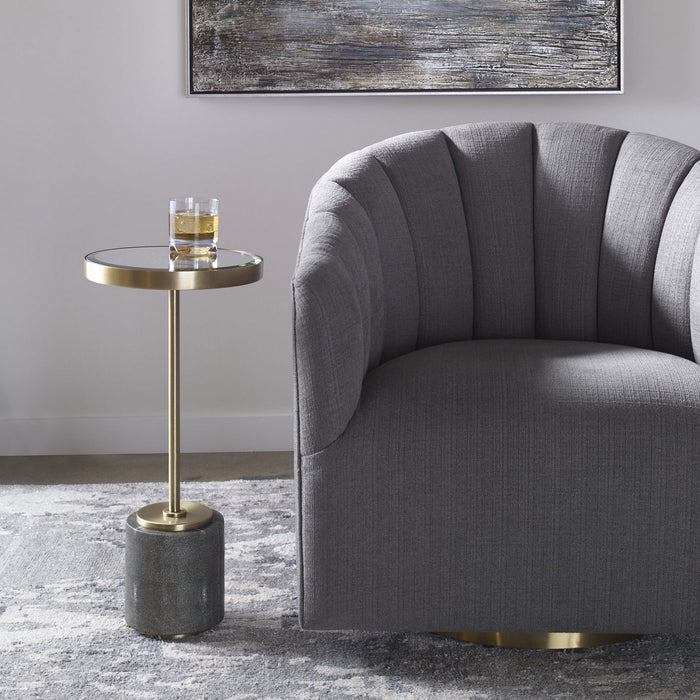 Uttermost 24998 Accent Table, Brushed Brass