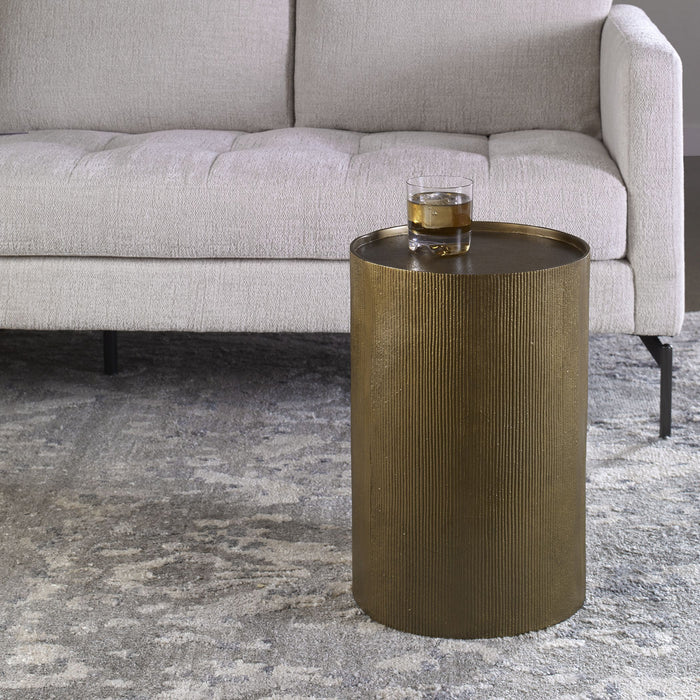 Uttermost 25114 Accent Table, Antique Gold