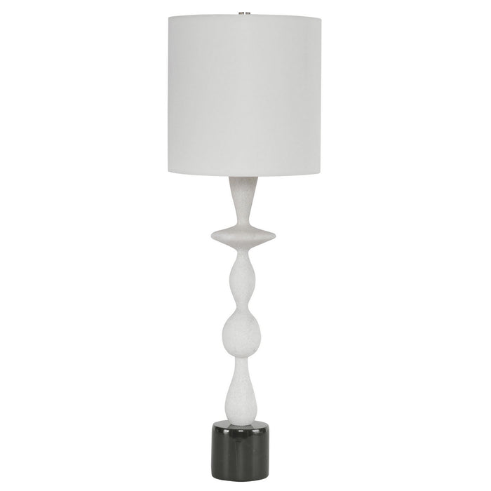 Uttermost 29796-1 One Light Table Lamp, Black And White