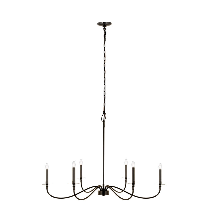 Z-Lite 2301-42MB Six Light Chandelier, Matte Black