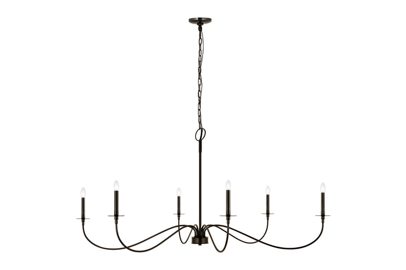 Z-Lite 2301-63MB Six Light Chandelier, Matte Black