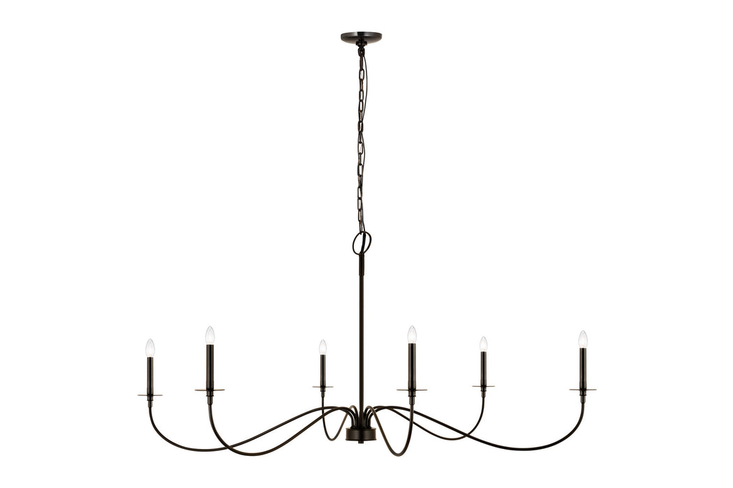 Z-Lite 2301-63MB Six Light Chandelier, Matte Black