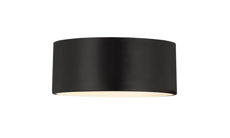 Z-Lite 2302F2-MB Two Light Flush Mount, Matte Black
