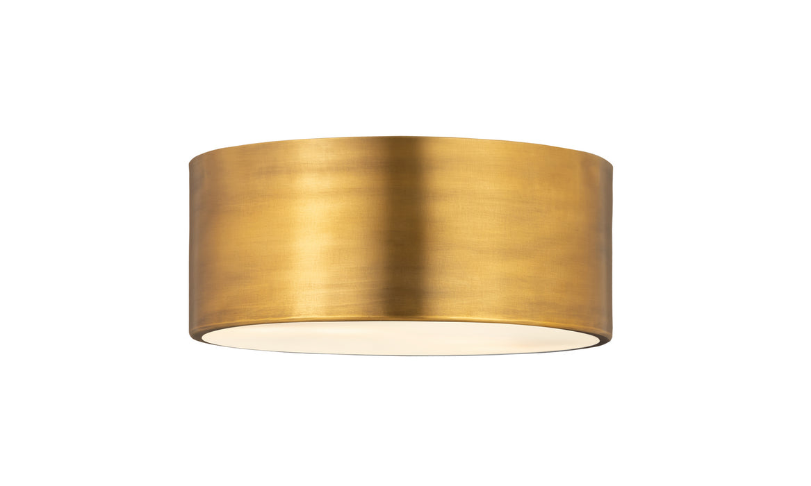 Z-Lite 2302F2-RB Two Light Flush Mount, Rubbed Brass