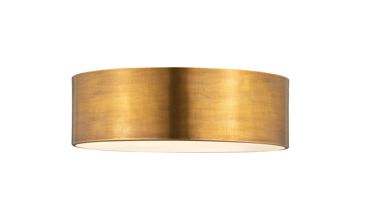 Z-Lite 2302F3-RB Three Light Flush Mount, Rubbed Brass