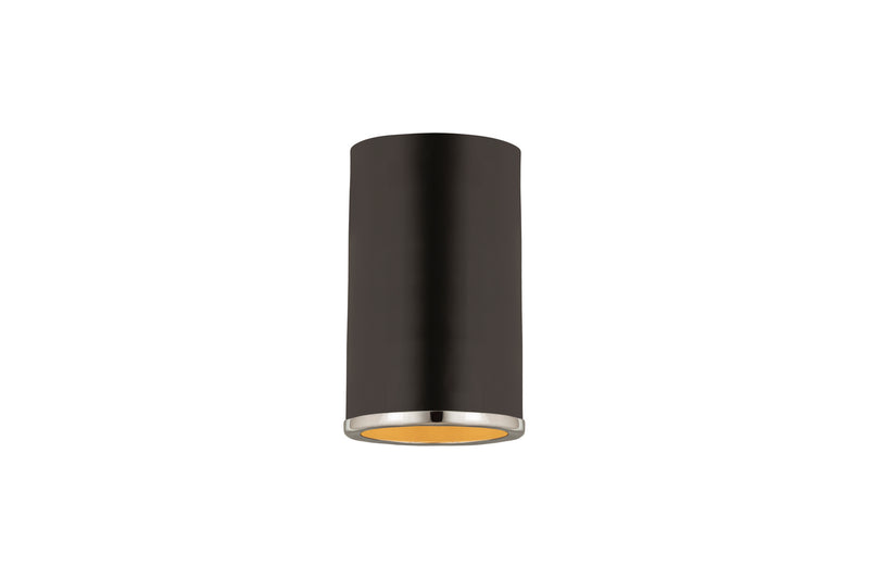 Z-Lite 2303F1-MB-CH One Light Flush Mount, Matte Black + Chrome