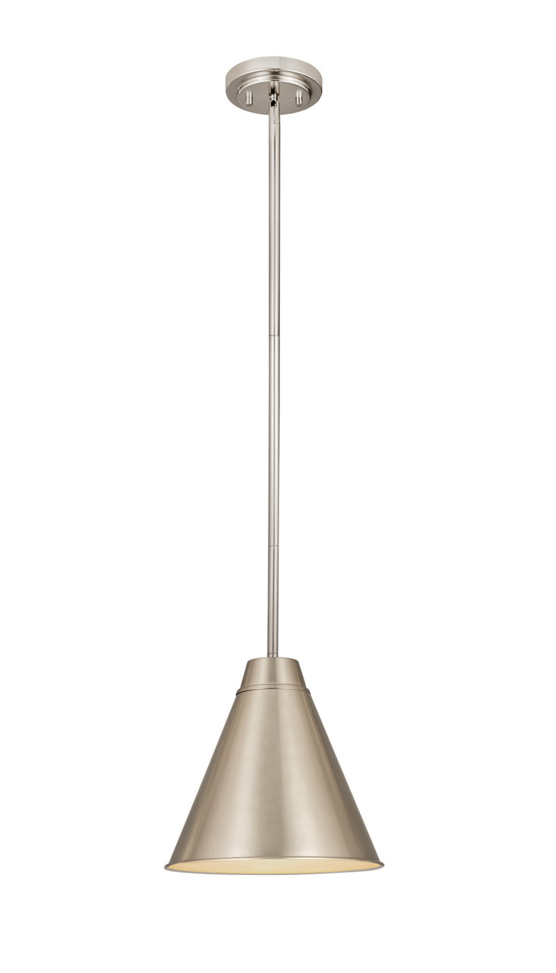 Z-Lite 6011P12-BN One Light Pendant, Brushed Nickel