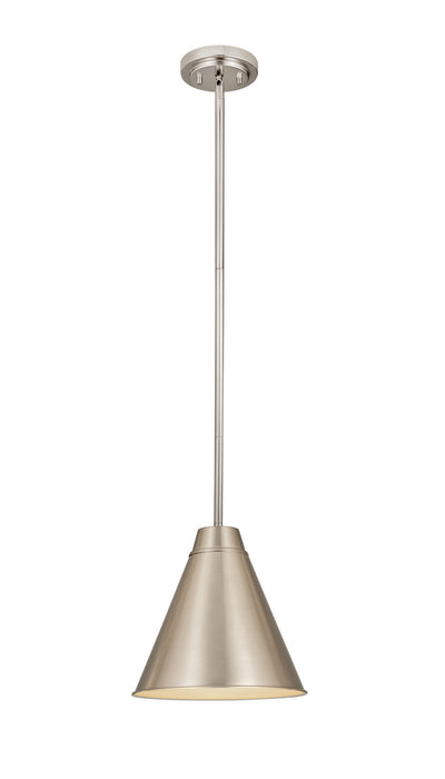 Z-Lite 6011P12-BN One Light Pendant, Brushed Nickel