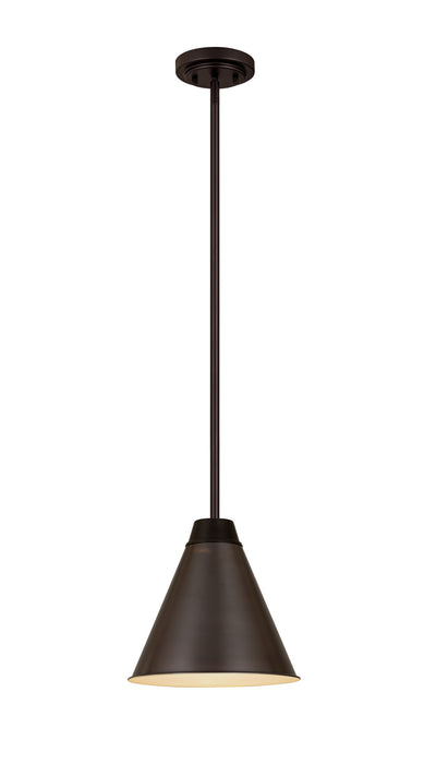 Z-Lite 6011P12-BP One Light Pendant, Bronze Plate