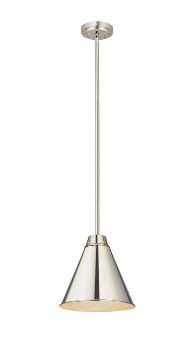 Z-Lite 6011P12-PN One Light Pendant, Polished Nickel