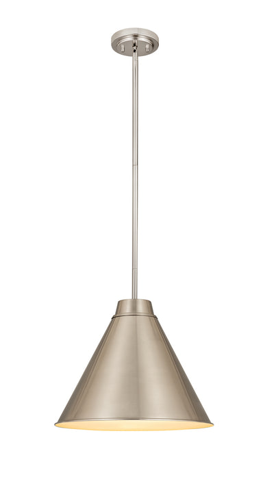 Z-Lite 6011P18-BN One Light Pendant, Brushed Nickel