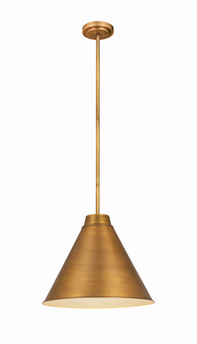 Z-Lite 6011P18-RB One Light Pendant, Rubbed Brass