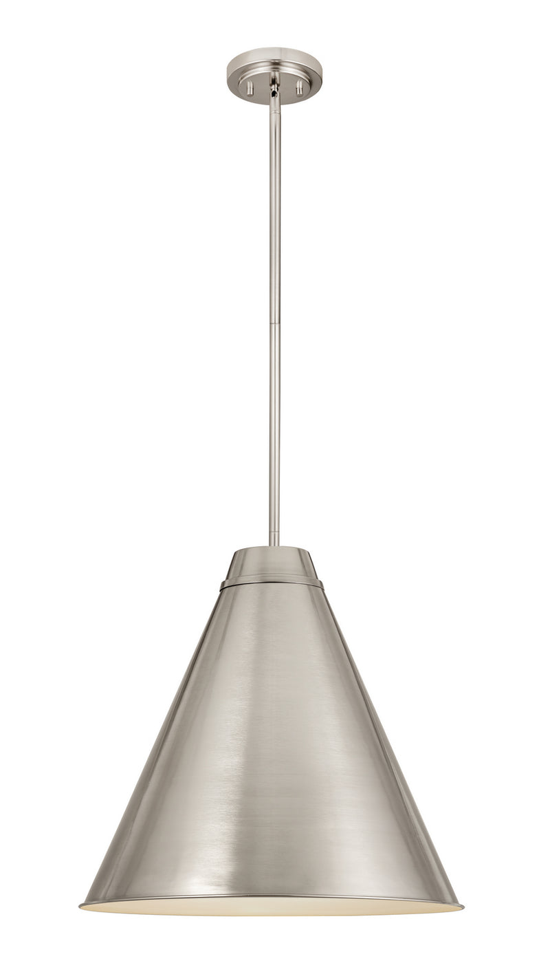 Z-Lite 6011P24-BN One Light Pendant, Brushed Nickel