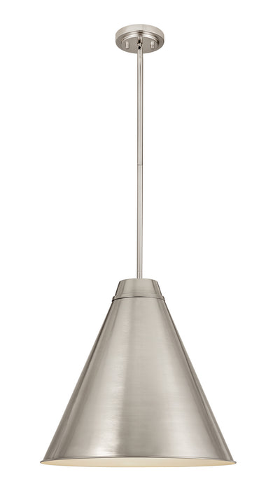 Z-Lite 6011P24-BN One Light Pendant, Brushed Nickel