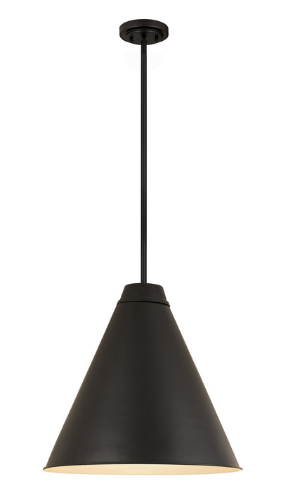 Z-Lite 6011P24-MB One Light Pendant, Matte Black