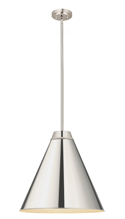 Z-Lite 6011P24-PN One Light Pendant, Polished Nickel