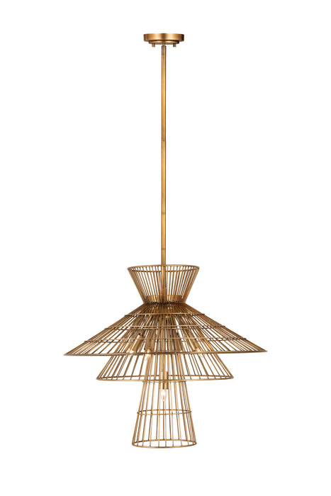 Z-Lite 6015-6RB Six Light Chandelier, Rubbed Brass
